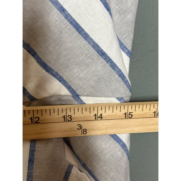 Market & Spruce Women's Large Crissie Linen Dress Scalloped Pockets Summer NWT - Picture 6 of 15